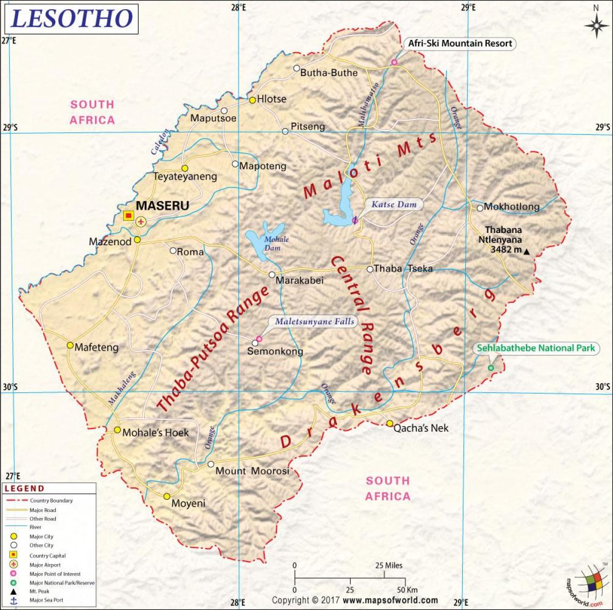 Lesoto karti fotografije