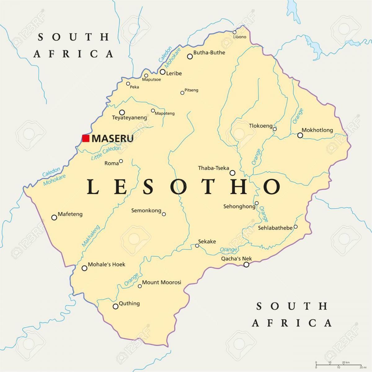 karta масеру Lesoto