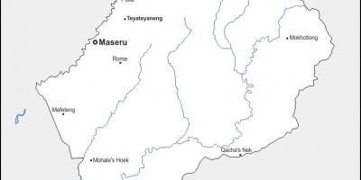 Karta мапуцве Lesoto